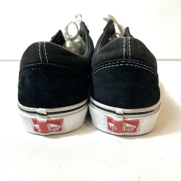 Vans Off The Wall Womens Size 10 Lace Up Sneakers Black White Low Top Skate Shoe - Picture 8 of 12